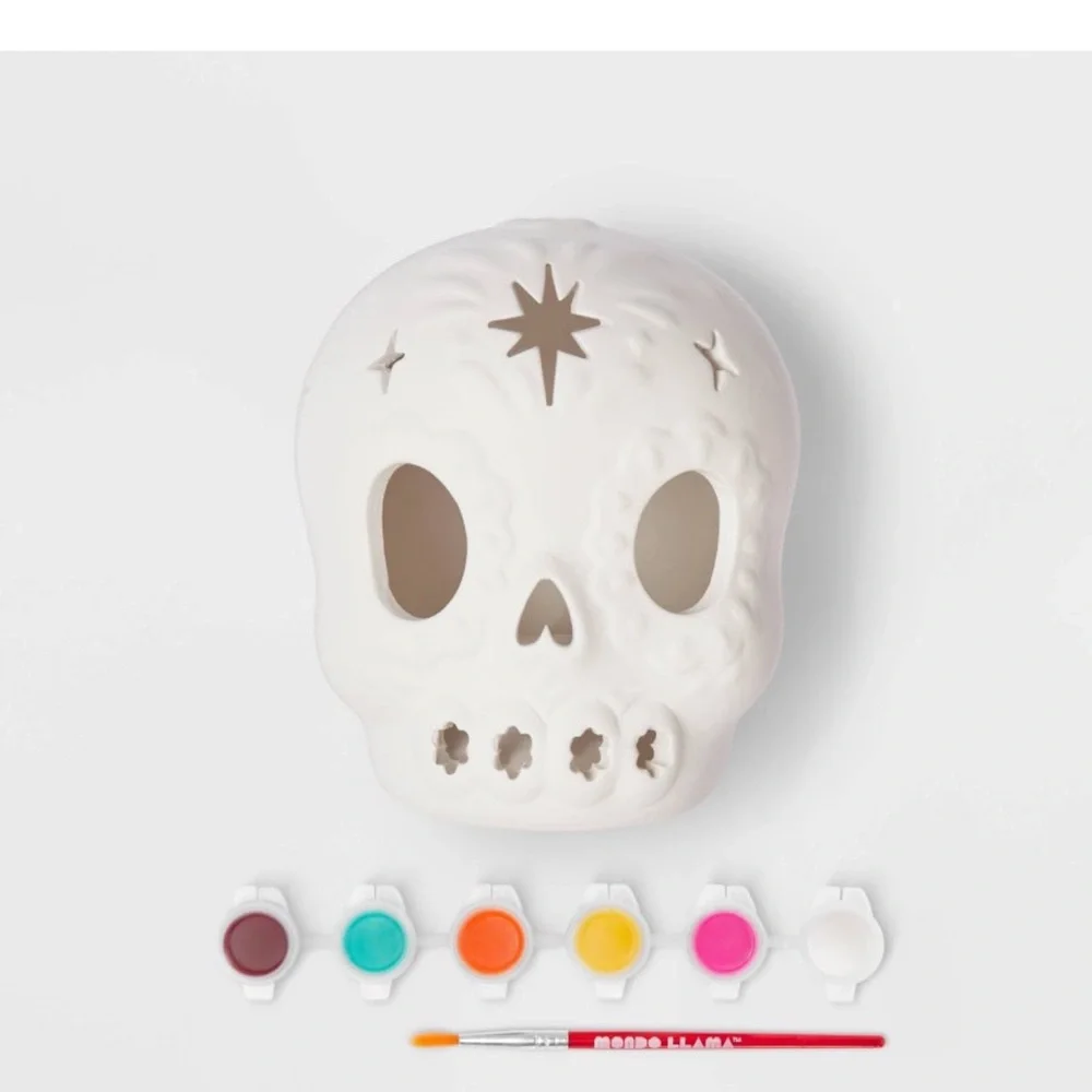 Target Mondo Llama x Luis Pinto light up paint yourself ceramic calavera skull